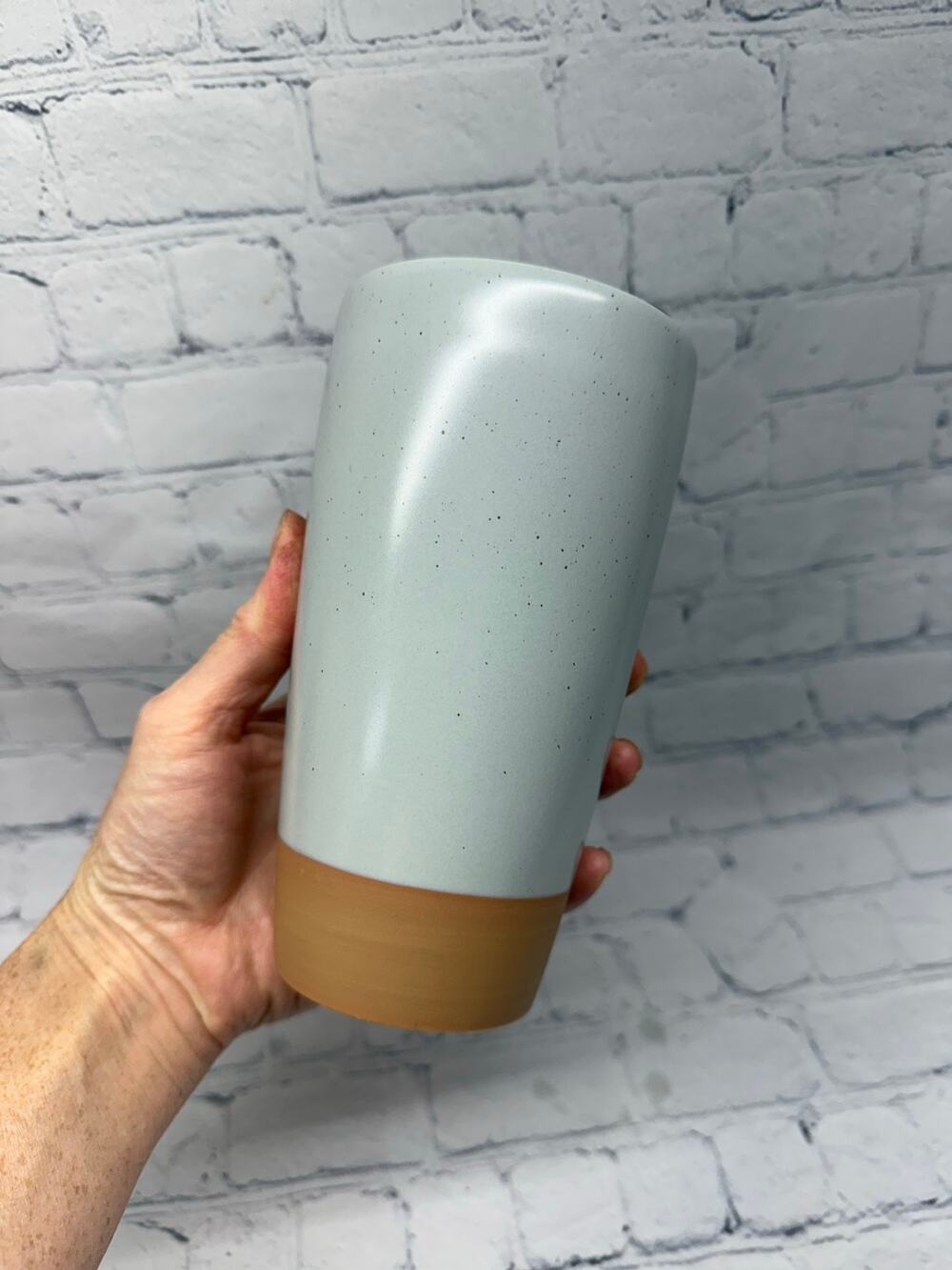 Mora Ceramics 14 oz Double Walled Ceramic Travel Mug Gray